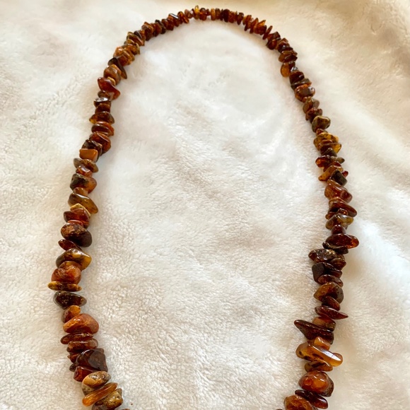 Natural Raw Chunky Baltic Amber Necklace 30" - Picture 9 of 12